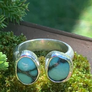 Double Calypso Goodness adjustable ring (size 8 to 9)